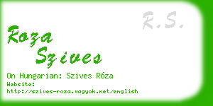 roza szives business card